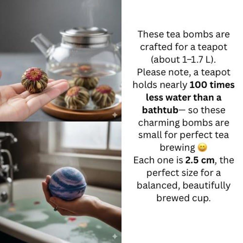 Handcrafted Flower Herbal Tea Bombs: Organic Floral Tea image 5