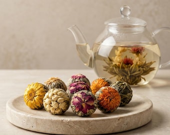 Handcrafted Large Blooming Tea Balls: Herbal Tea Gift