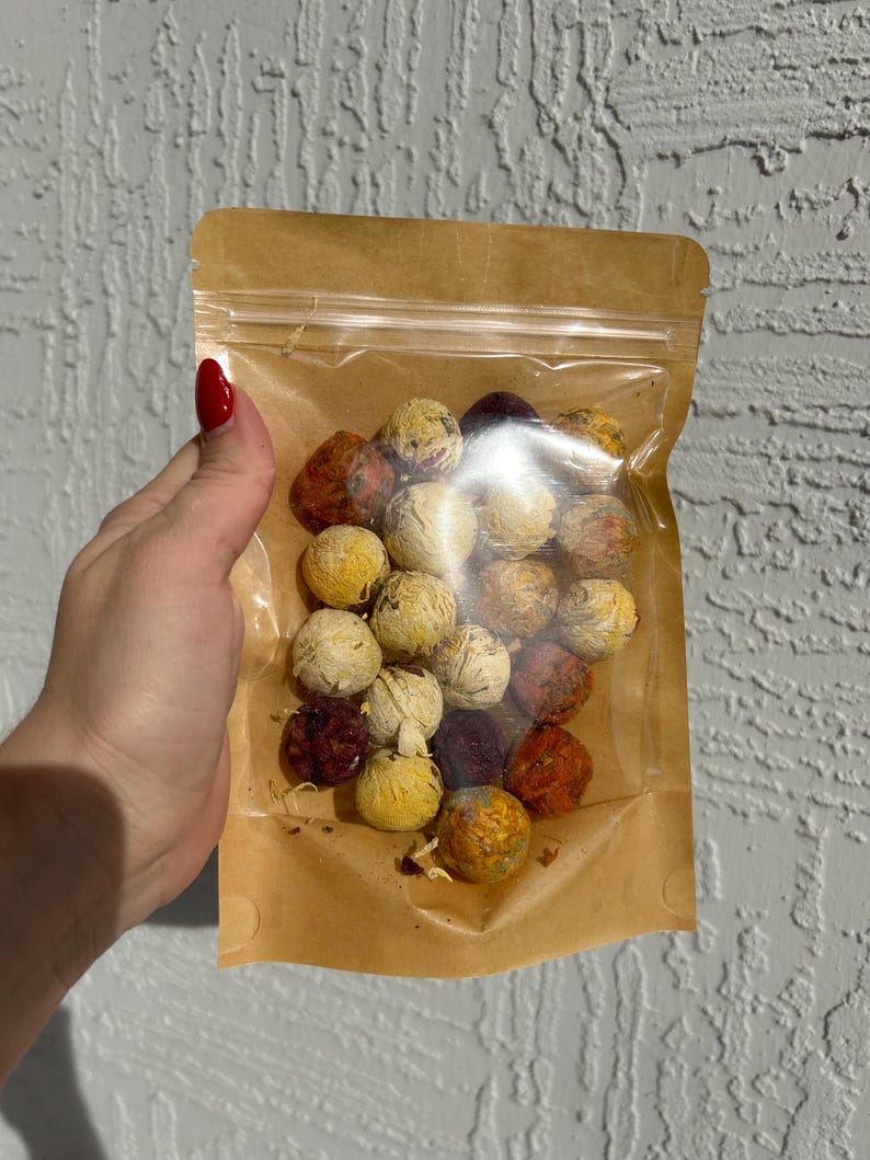 Handcrafted Flower Herbal Tea Bombs: Organic Floral Tea image 13