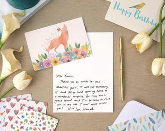 Personalized Tea Gift Card: Handwritten Greeting - Elitea Shop