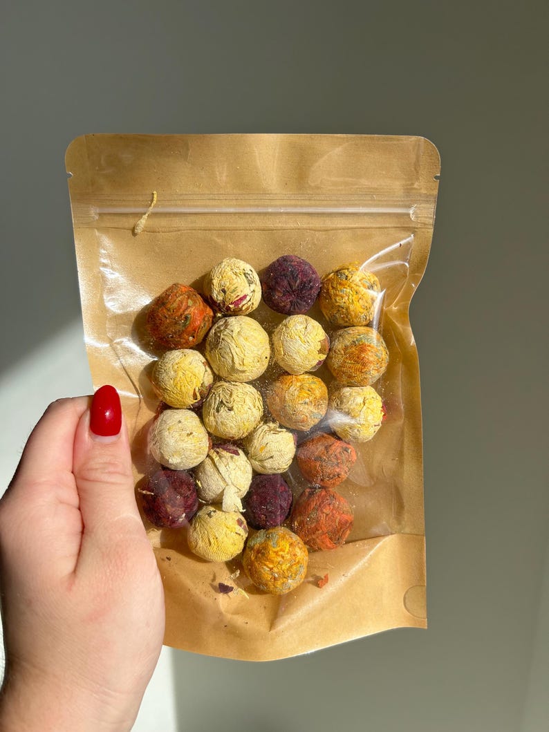 Handcrafted Flower Herbal Tea Bombs: Organic Floral Tea image 7