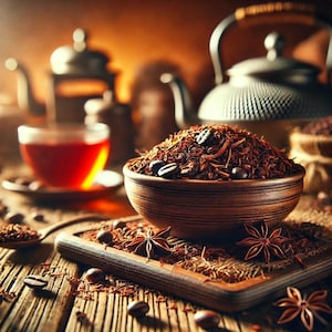 Organic Handcrafted Rooibos Loose Leaf Tea, Caffeine-Free, Rich & Flavorful Herbal Blend, Decaffeinated, vegan Loose Tea, Decaf Drink