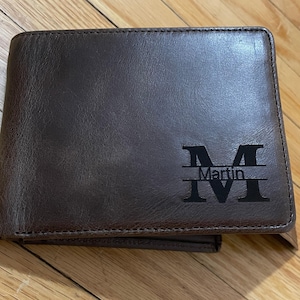 Handwriting Wallet | Leather Wallet For Men | Personalized Wallet Gifts | Handwriting Gift For Him | Engraved Wallet | Gift For Boyfriend