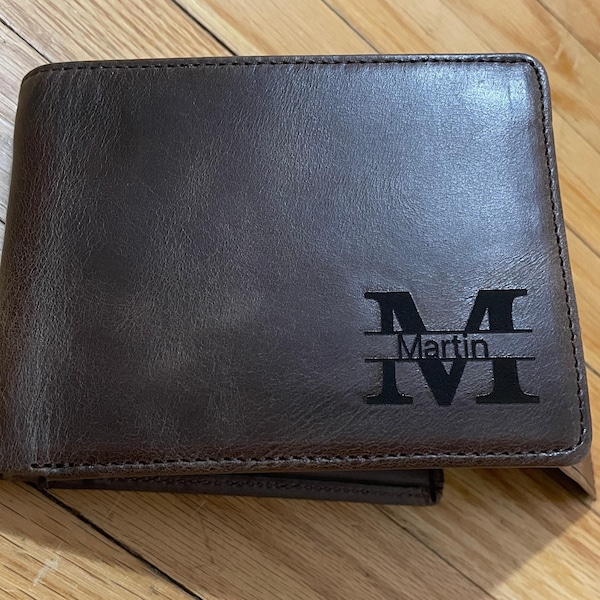 Handwriting Wallet | Leather Wallet For Men | Personalized Wallet Gifts | Handwriting Gift For Him | Engraved Wallet | Gift For Boyfriend