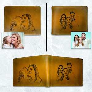 Personalized Wallet - Engraved Wallet - Christmas Gift - Gift for Him - Gift for Dad - Fathers Day Gift - Leather Wallet - Boyfriend