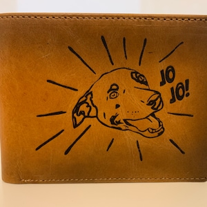 Portefeuille cadeau commémoratif animal de compagnie, portefeuille photo en cuir, portefeuille photo chien, cadeau pour lui, portefeuille cadeau d'anniversaire, cadeau fête des pères, cadeau commémoratif lui