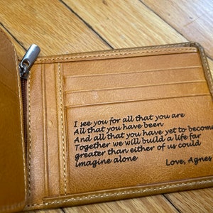 Anniversary Gifts for Him,Personalized Wallet,Mens WALLET, Gift for Boyfriend,Valentines Day Gift for Him, Custom Leather WALLET,Fathers Day