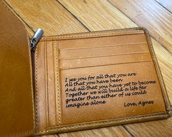 Anniversary Gifts for Him,Personalized Wallet,Mens WALLET, Gift for Boyfriend,Valentines Day Gift for Him, Custom Leather WALLET,Fathers Day