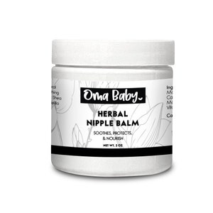 Herbal Nipple Balm| Natural Nipple Balm| Unscented Soothing Balm| Shea Butter Balm| Marshmallow Nipple Balm| Non-Petroleum Balm| Nat Salve