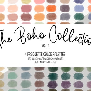 Boho Procreate Color Palettes: 120 Swatches (Digital Download)
