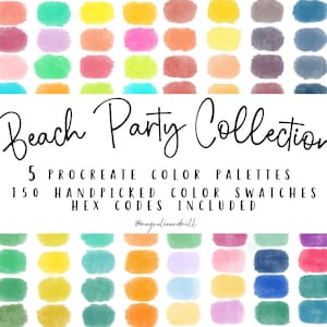 Beach Party Procreate Palette Bundle: Tropical Summer Colors (Digital Download)