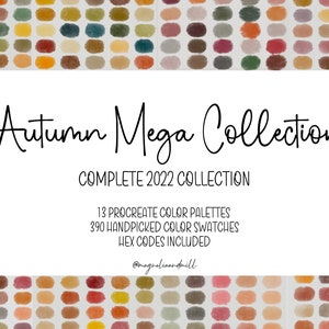 Autumn Procreate Color Palettes: 2022 Mega Collection (Digital Download)