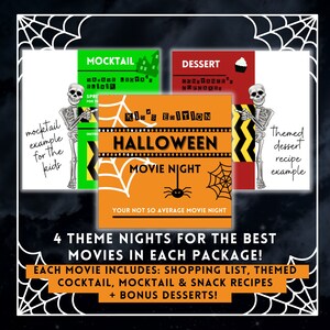 Movie Night Activity Packages, Halloween Movies, Family Fun, Kid&#39;s Activity, Themed Party, Family Movie Night, Party Ideas, Digital Download