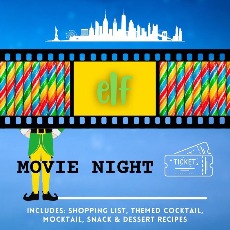 Elf, Movie Night Menu, Dinner and a Movie, Christmas, Themed Party