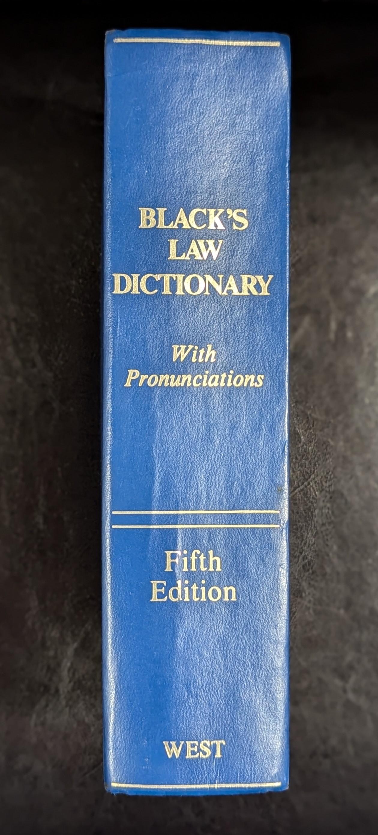 Black's Law Dictionary Fifth Edition 洋書 Black's Law Dictionary with Pronunciations (5th edition