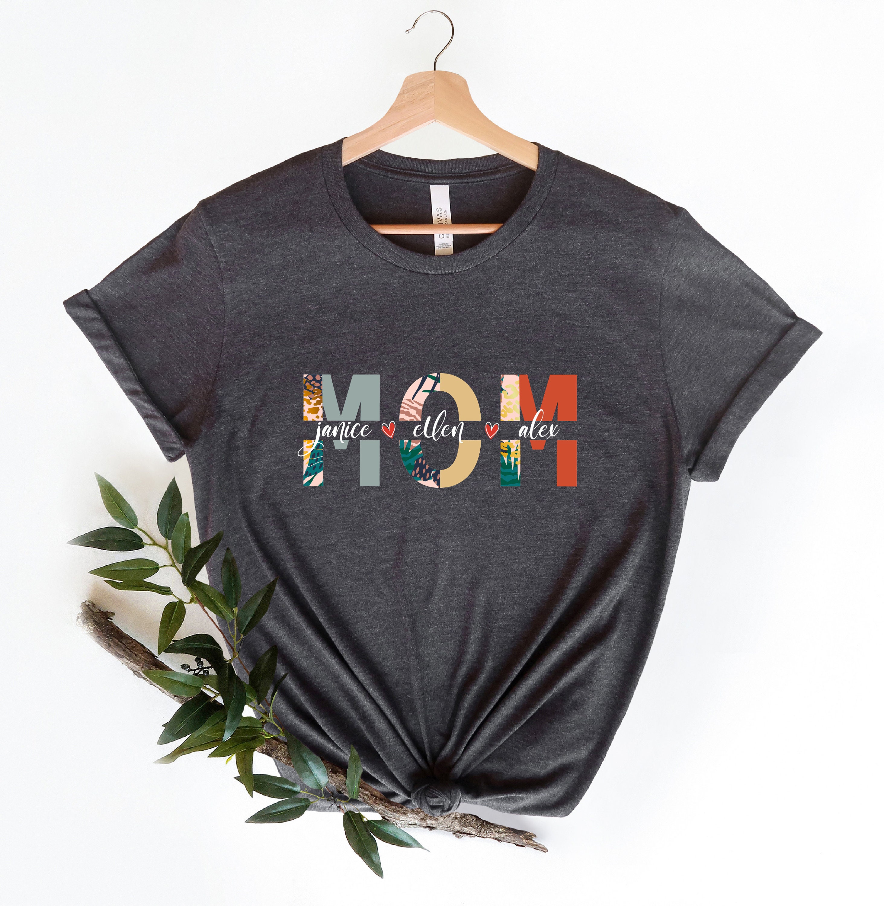 Custom Mom Shirt Personalized Mom T Shirt With Kids Names - Etsy