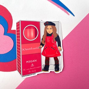 Am3rican Girl - M3GAN - calcomanía de vinilo / calcomanía impermeable / calcomanía para computadora portátil / calcomanía para botella de agua / blumhouse / horror / muñeca M3GAN