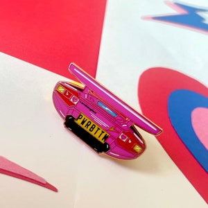 PWRBTTM - enamel pins | Lamborghini, 80s pins, hot pink, lgbtq pins, power bottom, Gay pins, retro pins