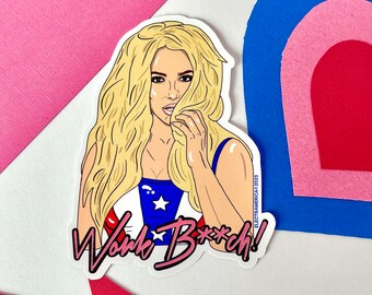 Werk B**ch! - vinylsticker | Britney Spears | stickers waterflessen | laptopstickers | Giftig | It's Britney Bitch