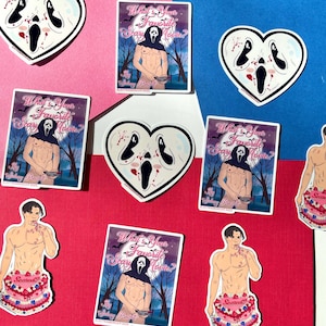 Val-O-Ween Scream Sticker Pac- vinyl stickers | Scream | scary movie | ghost killer | Valentine’s Day| Halloween | horror | cake | coquette