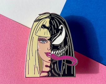 Vergiftigde pop: emaille pin | Vergiftigd | weerhaak | pop | Malibu-pop | Gif | Verwonderen | roze gif