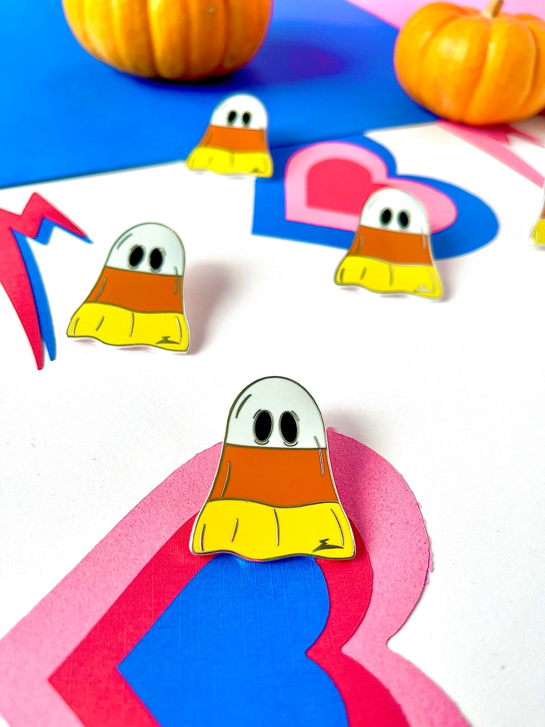 Candy Corn Ghost - Enamel Pin | Candy Corn | Halloween Pin | Spooky Pin ...