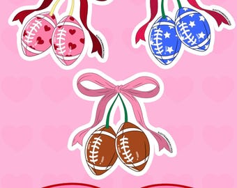 Very-Cherry-voetballen - vinylsticker | voetbalseizoen | patriottisch | flirt | sportthema | touchdown | strikkersen | hart esthetiek