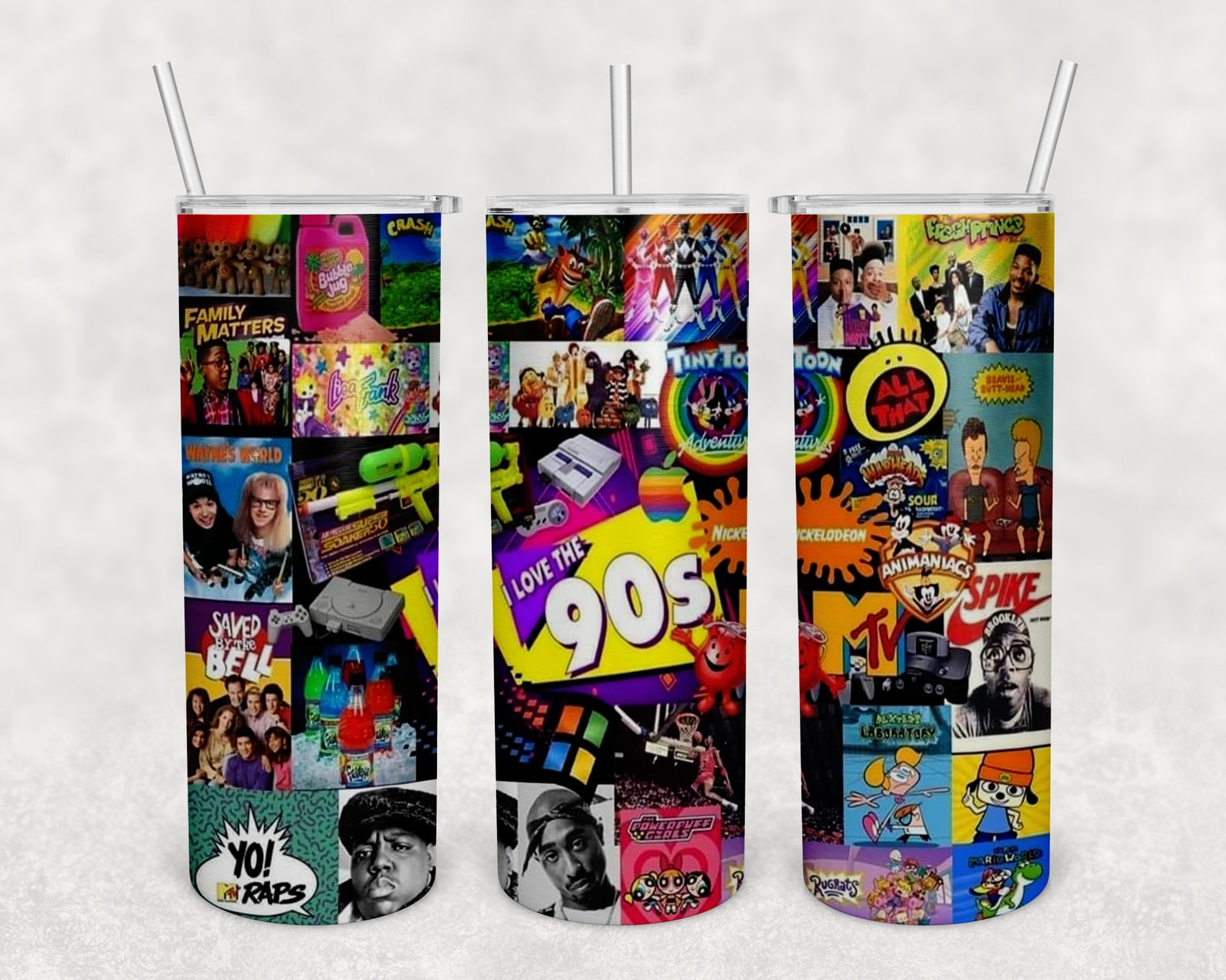 Love the 90s 20oz Skinny Tumbler 90s PNG Tumbler Wrap PNG | Etsy