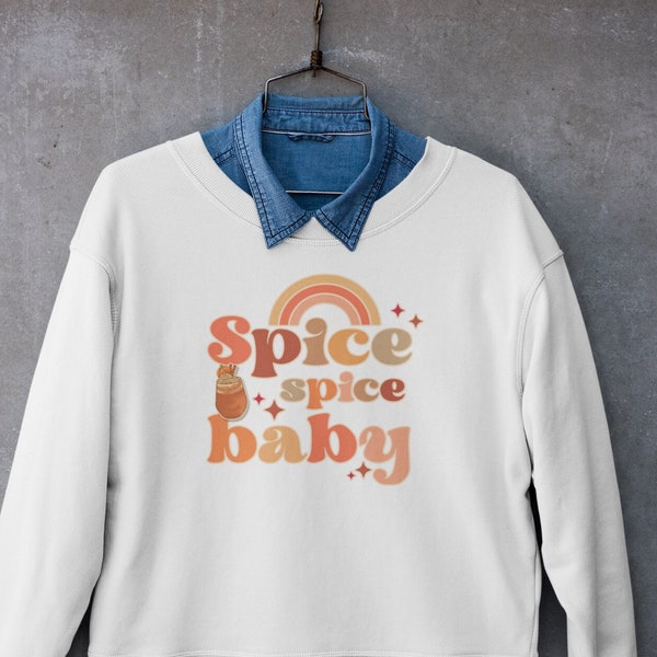 Spice Spice Baby Artwork Unisex Heavy Blend Crewneck Sweatshirt Without Side Seams Ribbed Knit Collar with seam Loose Fit