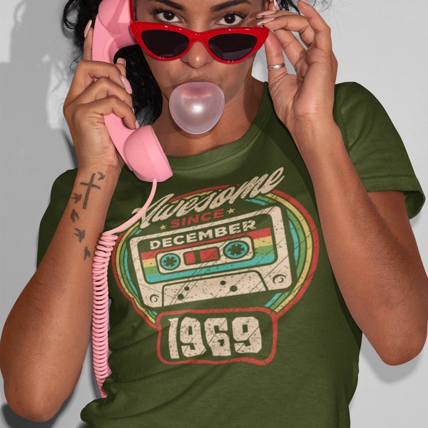 Retro Birthday Year Shirt Personalized Gildan 5000 Unisex Heavy Cotton Tee Special Spun Fibers Rib Knit Collar Knitted No Itchy Seams