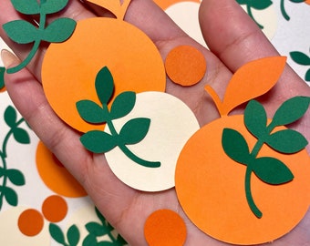 Orange Cutie Confetti|Baby Shower Decor|Fruit Decorations|Bridal Shower|Party Supplies|Cute Birthday Decorations|Table Confetti