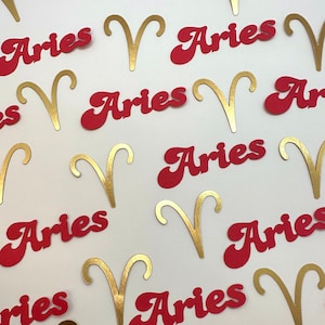 Aries Zodiac Birthday Confetti: Astrology Party Decor