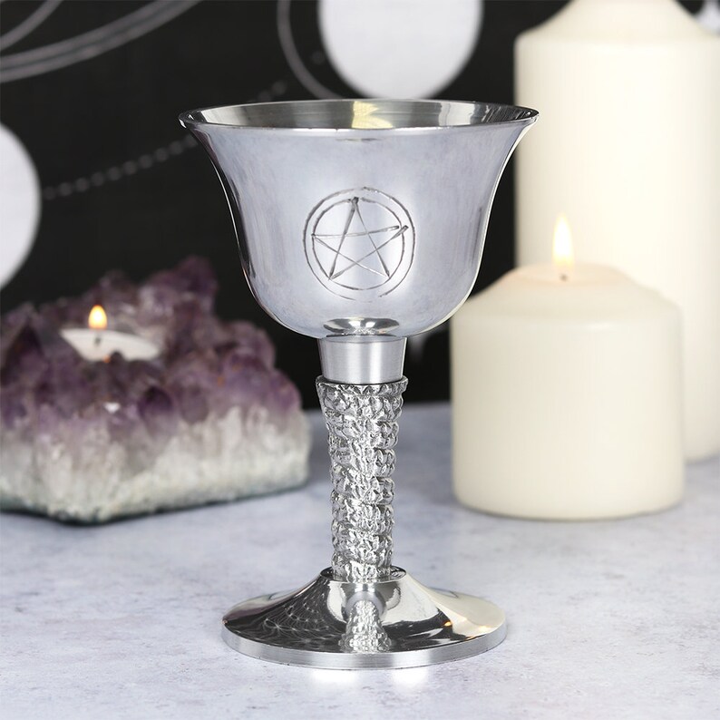 Pentagram Engraved Chalice image 1