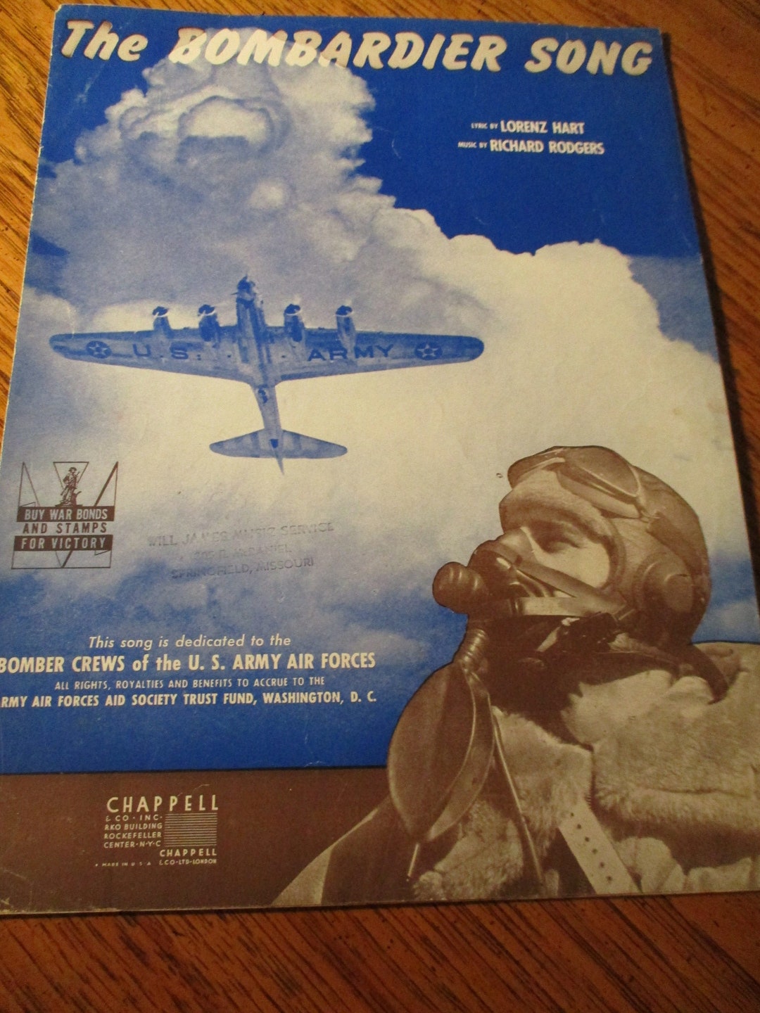 1940's Military Sheet Music THE BOMBARDIER SONG Richard Etsy