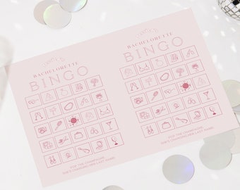 Modern Bachelorette Bingo Game, Hens Party Game, Bridal Shower Bingo, Bachelorette Bingo, Editable Template, Customise, Instant Download