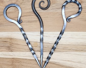 Hand Forged Twisted Hair Stick