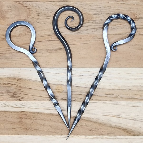 Hand Forged Twisted Hair Stick