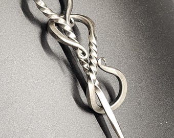 Hand Forged Twisted Hair Pin