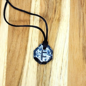 Hammered Texture Steel Ogham Pendant (Your Choice of Sigil)