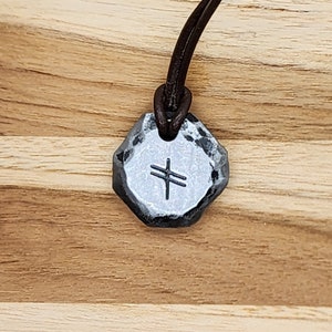 Steel Ogham Pendant (Your Choice of Sigil)