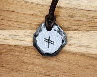 Steel Ogham Pendant (Your Choice of Sigil)