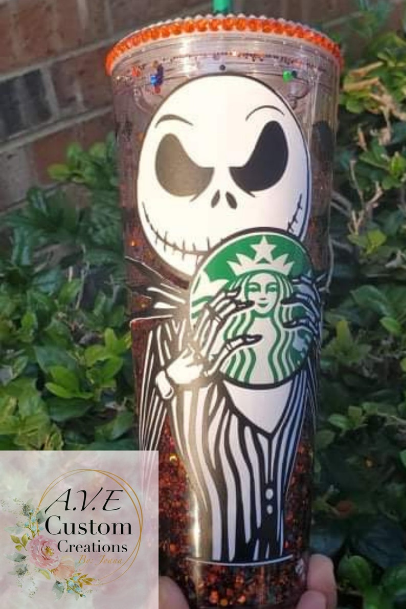 Jack Skellington Snowglobe Starbucks Cup Snowglobe Starbucks Cup