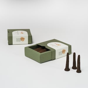 Frankincense, Patchouli and Vetiver | 100% Natural Incense Cones | Hand Rolled | Pack of 11
