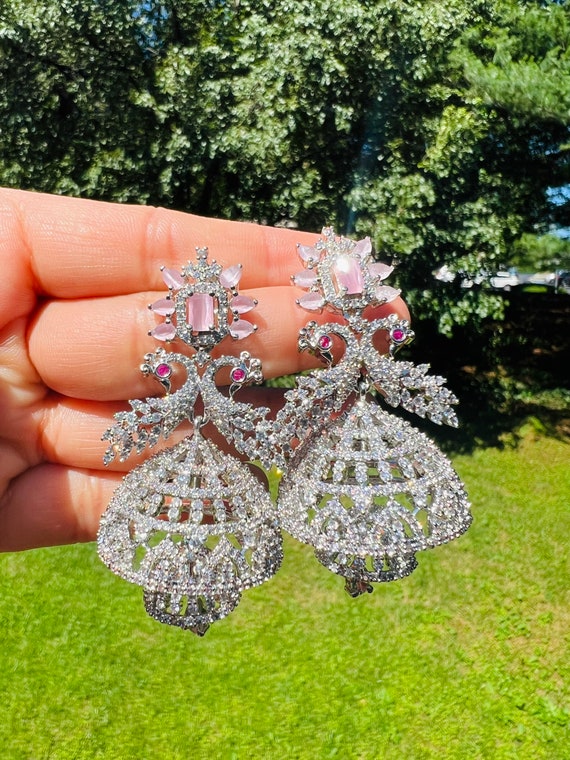 American diamond jhumka with on sale price