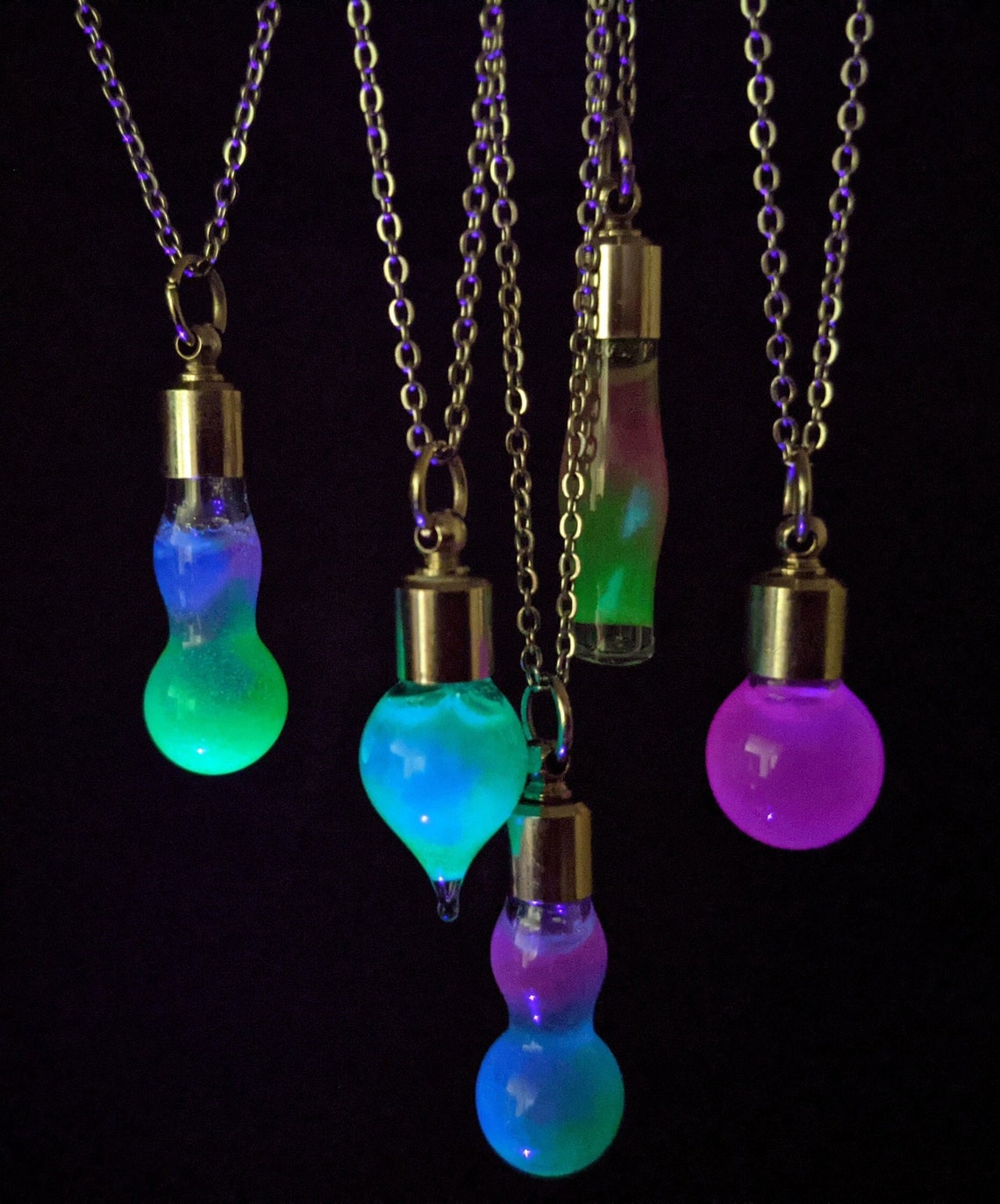 Glow in the Dark Necklace Glow in the Dark Jewelry Glowing Etsy