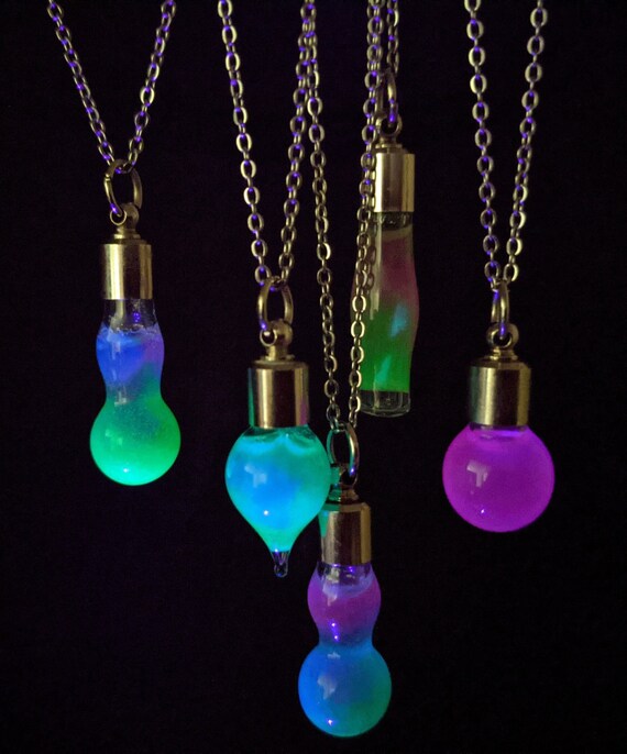 Glow in the Dark Necklace Glow in the Dark Jewelry Glowing Etsy