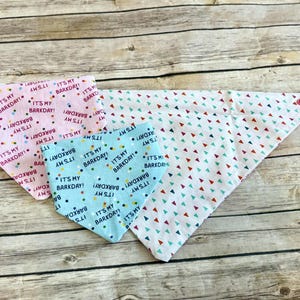 It&#39;s My Barkday Reversible Dog Bandana