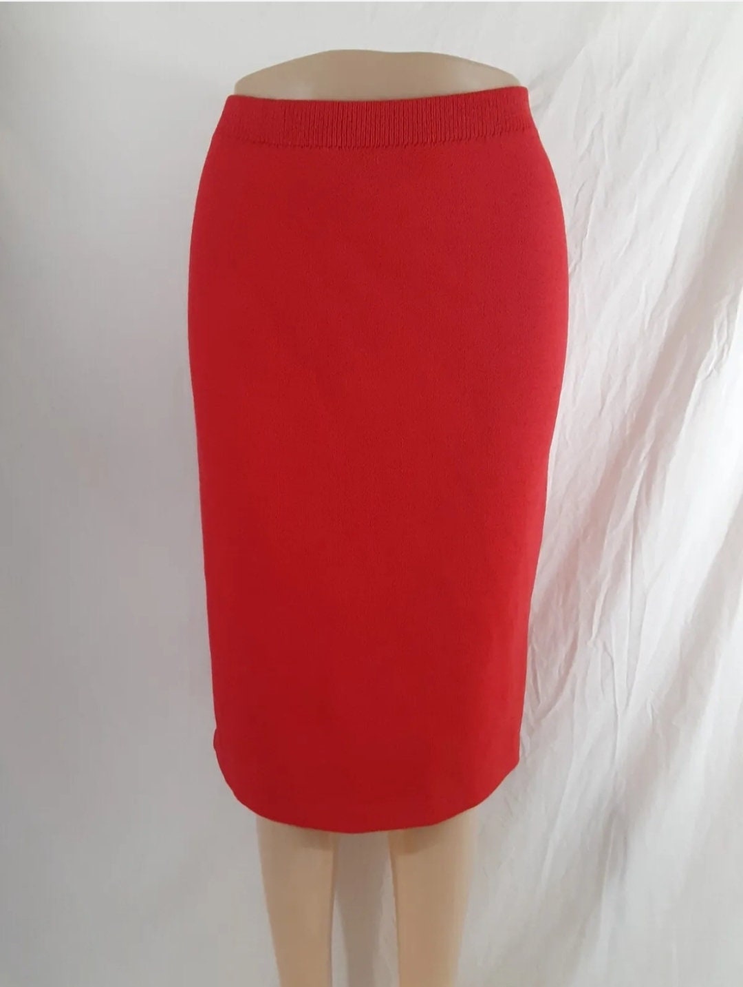 ST. JOHN Collection by Marie Gray Santana Knit Skirt Red - Etsy