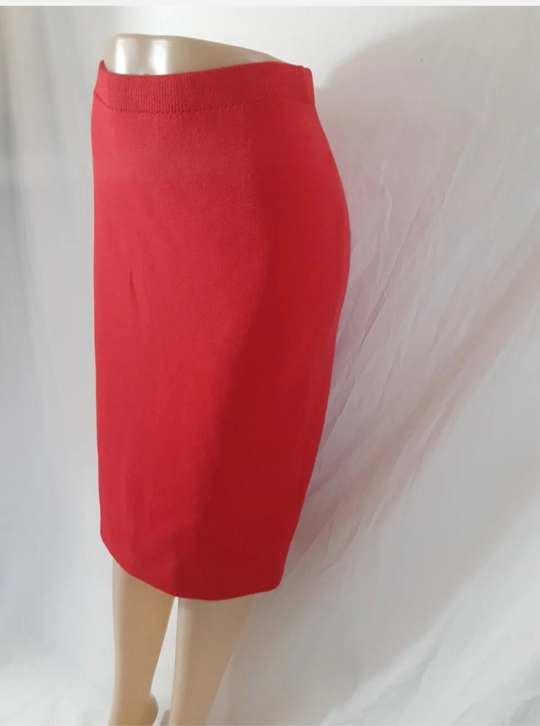 ST. JOHN Collection by Marie Gray Santana Knit Skirt Red - Etsy