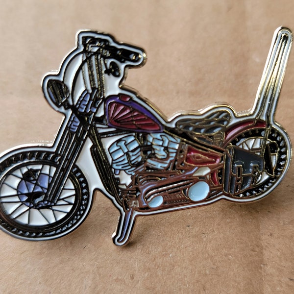 Bobber motorcycle pin